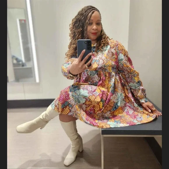 Kika Vargas X Target Multicolored Floral Mini Dress - Picture 2 of 9